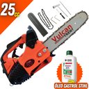 Ver imagem 1 de Moto Serra Vulcan VSL250 25cc Ideal Para Corte de Galhos e Lenha + Óleo 2T Castrol Stihl