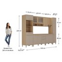 Ver imagem 4 de Cozinha Completa 100 Mdf 6 Peças com Tampo e Espaço Forno e Micro-ondas 310cm Duna Luciane Móveis