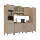Ver imagem 2 de Cozinha Completa 100 Mdf 6 Peças com Tampo e Espaço Forno e Micro-ondas 310cm Duna Luciane Móveis