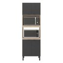 Ver imagem 2 de Armário Paneleiro Firenze Duplo Forno Avena Grafito - Demóbile