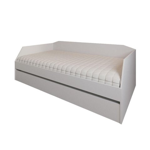 Sofá Cama Solteiro Duo com Cama Auxiliar em MDF Reforçado 15mm Branco