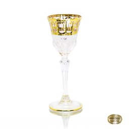 Conjunto de 6 Taças de Licor Cristal com Detalhes Dourados - 2