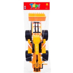 TRATOR TOPI SOLAPA CARDOSO TOYS:Laranja/Retroescavadeira - 2