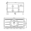 Ver imagem 2 de Balcão 120cm Anita 03 Portas e 01 Gaveta com Pia e Cuba Ghelplus Savana Preto Moblis