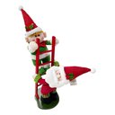 Ver imagem 1 de Enfeite Decoração de Natal Papai Noel e Elfo na Escada 50cm