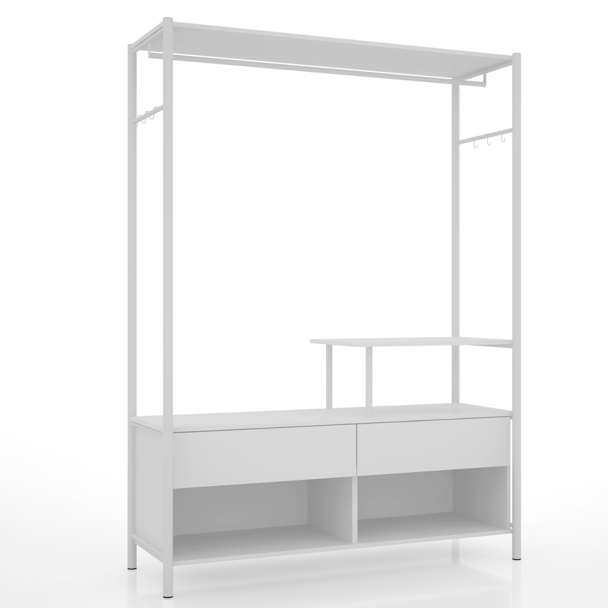 Guarda Roupa Modulado Closet Barcelona Artefamol Móveis:branco ...