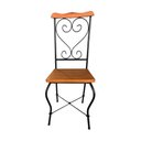 Ver imagem 2 de Cadeira de Jantar Conjunto com 2 Estilo Industrial Rustica Ferro e Madeira Artesanal