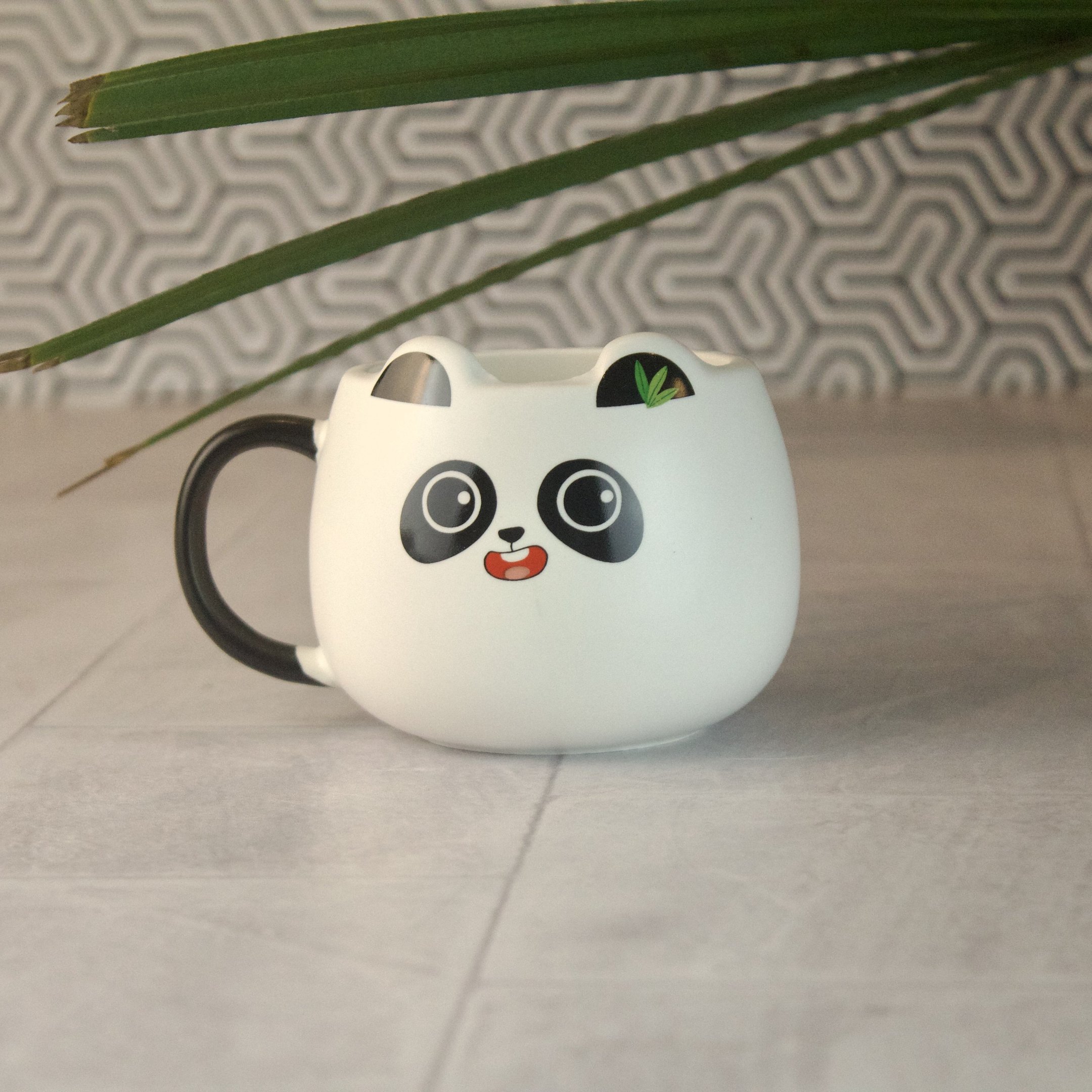 Caneca de Porcelana Pandinha Empilhável - Folhas - 1