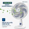 Ventilador de Mesa 30cm Super Power Ii Mondial Branco 110v - 2