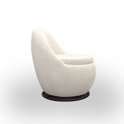 Poltrona Giratória para Sala Orgânica Confortável e Reforçada Bouclé - 5