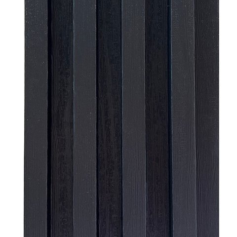 Painel Ripado Eco Placa 290 x 16 x 2,5 cm WPC Preto