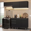 Ver imagem 1 de Armário de Cozinha Compacta 200 Cm Preto Nice Madesa 06 Preto