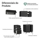 Ver imagem 4 de Armário de Cozinha Compacta 200 Cm Preto Nice Madesa 06 Preto