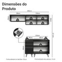 Ver imagem 3 de Armário de Cozinha Compacta 200 Cm Preto Nice Madesa 06 Preto