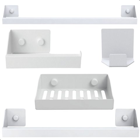 Kit de Acessórios para Banheiro Branco 5PCS F.Master Slim Df