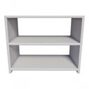 Ver imagem 2 de Sapateira Arara Dupla Estante 2 Prateleiras 50cm Madeira Branco