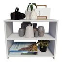 Ver imagem 4 de Sapateira Arara Dupla Estante 2 Prateleiras 50cm Madeira Branco