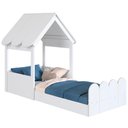 Ver imagem 7 de Cama Solteiro Infantil Montessoriana Casinha Nana Branco C06 - Mpozenato