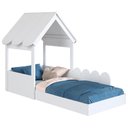 Ver mais imagens de Cama Solteiro Infantil Montessoriana Casinha Nana Branco C06 - Mpozenato