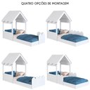 Ver imagem 5 de Cama Solteiro Infantil Montessoriana Casinha Nana Branco C06 - Mpozenato