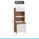 Ver imagem 6 de Cozinha Completa Modulada Com Balcão Sabrina 440 Cm 7 Peças 11 portas 5 Gv MDP Branco Avelã - MENU