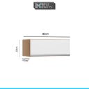 Ver imagem 3 de Cozinha Completa Modulada Com Balcão Sabrina 440 Cm 7 Peças 11 portas 5 Gv MDP Branco Avelã - MENU