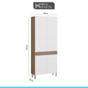 Ver imagem 7 de Cozinha Completa Modulada Com Balcão Sabrina 440 Cm 7 Peças 11 portas 5 Gv MDP Branco Avelã - MENU