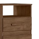 Ver imagem 6 de Kit 2 Mesas de Cabeceira Apolo 2 Gavetas 46 Cm Castanho Wood Flex Moval