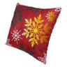 Capa de Almofada Natalina Flocos Vermelhos 44x44cm - 2
