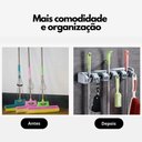 Ver imagem 6 de Suporte Multiuso Porta Vassoura Lavanderia Funcional Cabos