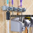 Ver imagem 5 de Suporte Multiuso Porta Vassoura Lavanderia Funcional Cabos