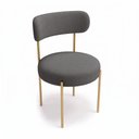 Ver imagem 5 de Cadeira Sala de Jantar Margara Kit 4 Base Aço Dourado Bouclê D03 - D'Rossi