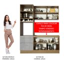 Ver imagem 6 de Armário de Cozinha Compacta 180cm Rustic/Cinza Lux Madesa 01