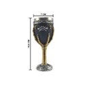 Ver imagem 2 de Taça Cálice Em Aço Inox e Resina Crânio Medieval Mão Esqueleto Osso Rock Colecionável Decorativo Coq