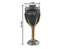 Ver imagem 2 de Taça Cálice Em Aço Inox e Resina Crânio Medieval Mão Esqueleto Osso Rock Colecionável Decorativo Coq