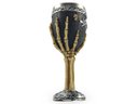 Ver imagem 6 de Taça Cálice Em Aço Inox e Resina Crânio Medieval Mão Esqueleto Osso Rock Colecionável Decorativo Coq