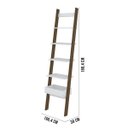 Ver imagem 2 de Estante Escada Decorativa Sambalelê Marrom/Branco Acetinado/Mel