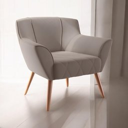 Poltrona Elegante com Pés Palito Glória Sépia - 1