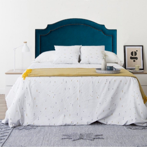 Cabeceira Queen Provençal Monaco2 Luxo Estofada Com Tachas - Veludo Azul Marinho