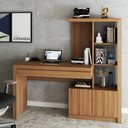 Ver imagem 3 de Mesa Escrivaninha 2 Portas 1 Gaveta para Computador Homework Amêndoa - Panorama Móveis