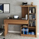 Ver imagem 5 de Mesa Escrivaninha 2 Portas 1 Gaveta para Computador Homework Amêndoa - Panorama Móveis