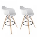 Ver imagem 1 de Kit 2 Banquetas Dsw-m Eames Arm Branco