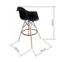 Ver imagem 4 de Kit 2 Banquetas Dsw-m Eames Arm Bege/Fendi