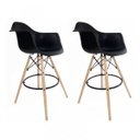 Ver imagem 1 de Kit 2 Banquetas Dsw-m Eames Arm Preto