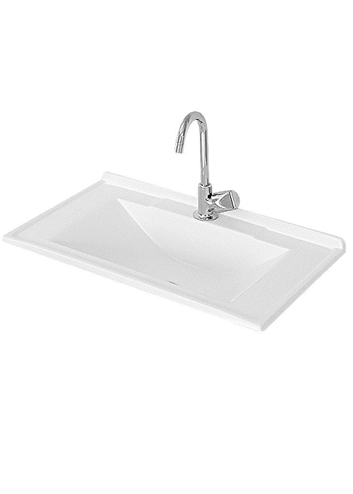 Lavatório Soft de mármore sintético 75cm
