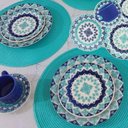 Ver imagem 4 de Prato de Sobremesa Cerâmica 18cm Estampa Donna Lola 6 Unidades - Biona 74478