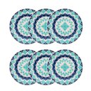 Ver imagem 1 de Prato de Sobremesa Cerâmica 18cm Estampa Donna Lola 6 Unidades - Biona 74478