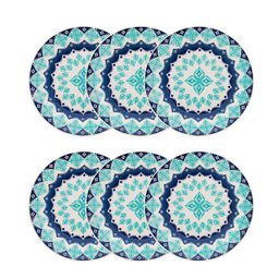 Prato de Sobremesa Cerâmica 18cm Estampa Donna Lola 6 Unidades - Biona 74478 - 1