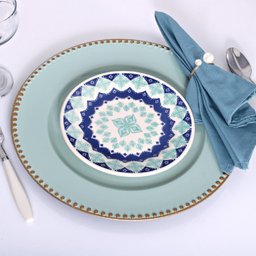 Prato de Sobremesa Cerâmica 18cm Estampa Donna Lola 6 Unidades - Biona 74478 - 3