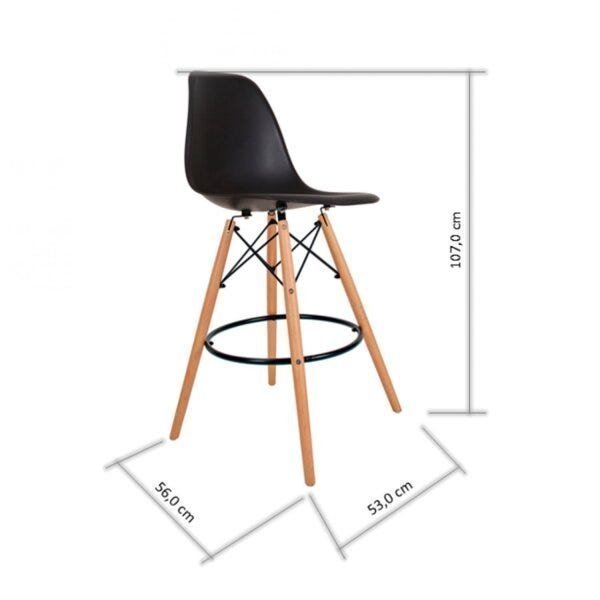 Kit 2 Banquetas Dsw-m Eames  - 4